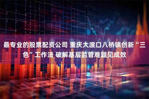 最专业的股票配资公司 重庆大渡口八桥镇创新“三色”工作法 破解基层监管难题见成效